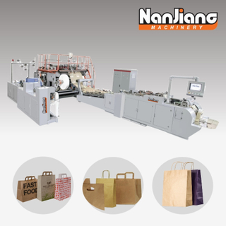 WFD-430 Sacos de papel alimentados por rolo totalmente automáticos com máquina de alça torcida e plana